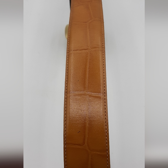 Vintage Bay Club Genuine Leather Brown Unisex Belt 40 Large Made in Italy - Picture 6 of 6